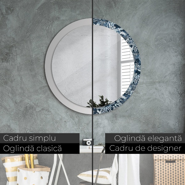 Round decorative mirror Collage