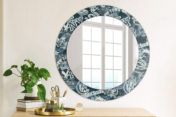 Round decorative mirror Collage