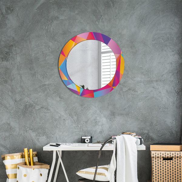 Round decorative mirror Geometric composition