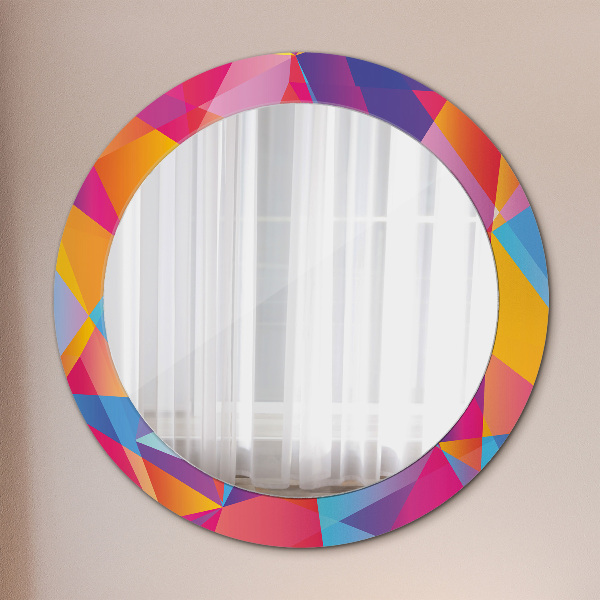 Round decorative mirror Geometric composition
