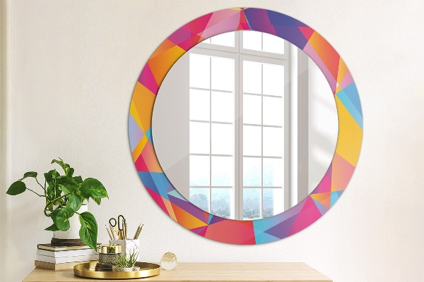 Round decorative mirror Geometric composition