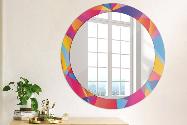Round decorative mirror Geometric composition