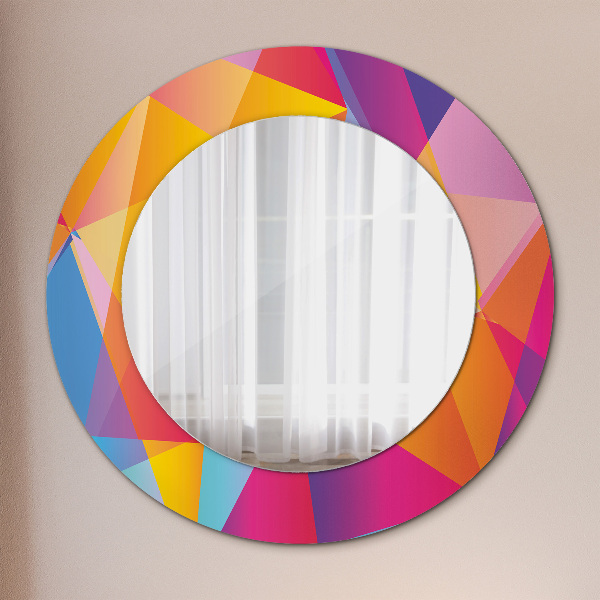 Round decorative mirror Geometric composition