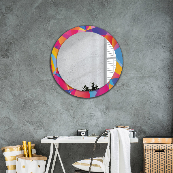 Round decorative mirror Geometric composition