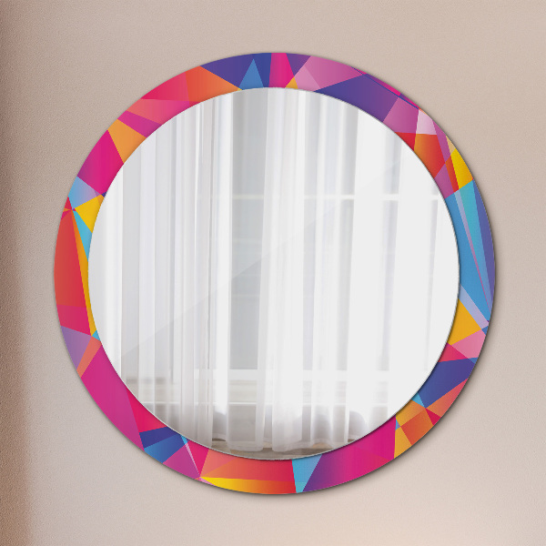 Round decorative mirror Geometric composition