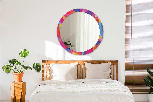 Round decorative mirror Geometric composition