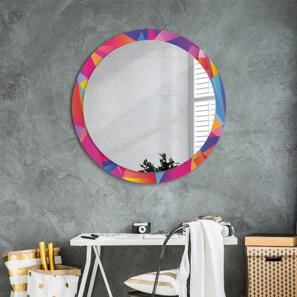 Round decorative mirror Geometric composition