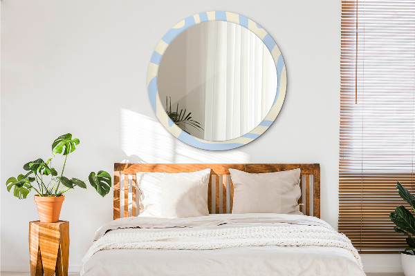 Round printed mirror Abstract shape