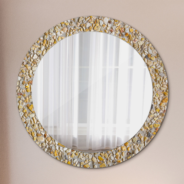 Round printed mirror Lastric pattern