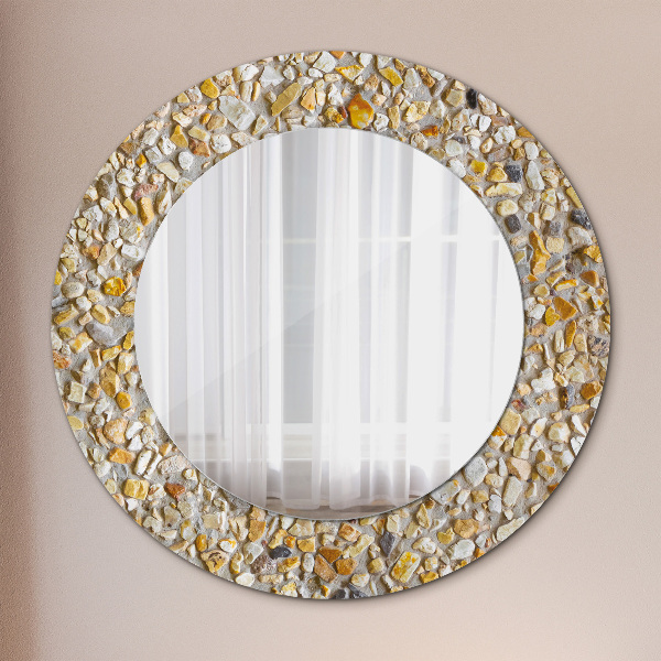 Round printed mirror Lastric pattern