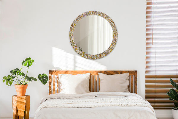 Round printed mirror Lastric pattern