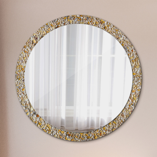 Round printed mirror Lastric pattern