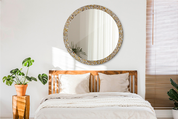 Round printed mirror Lastric pattern