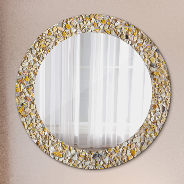 Round printed mirror Lastric pattern