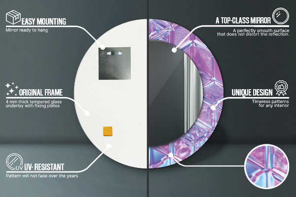 Round wall mirror design Abstract surreal