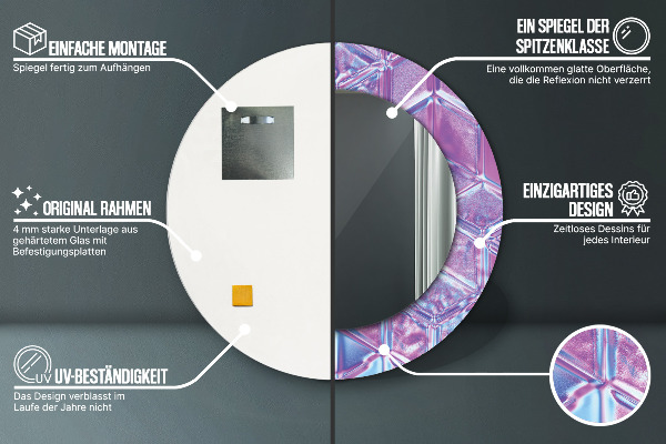 Round wall mirror design Abstract surreal