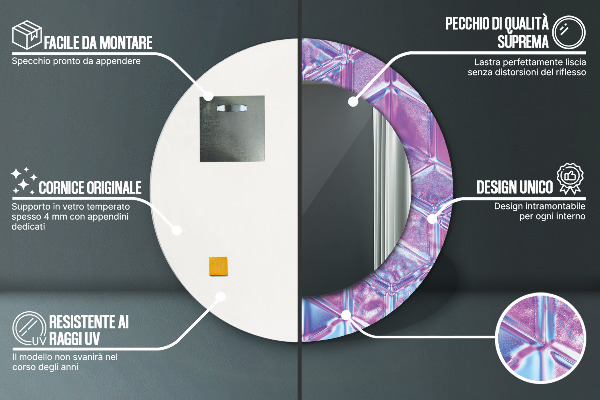 Round wall mirror design Abstract surreal