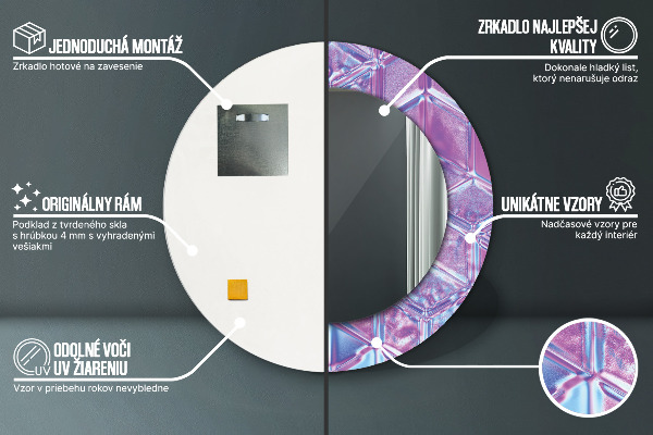 Round wall mirror design Abstract surreal