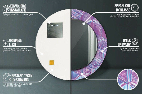 Round wall mirror design Abstract surreal