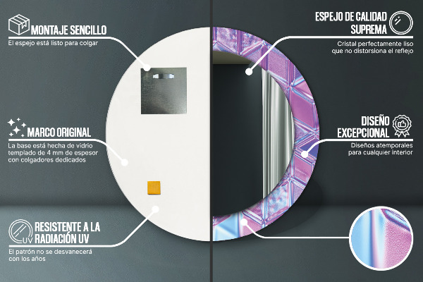 Round wall mirror design Abstract surreal