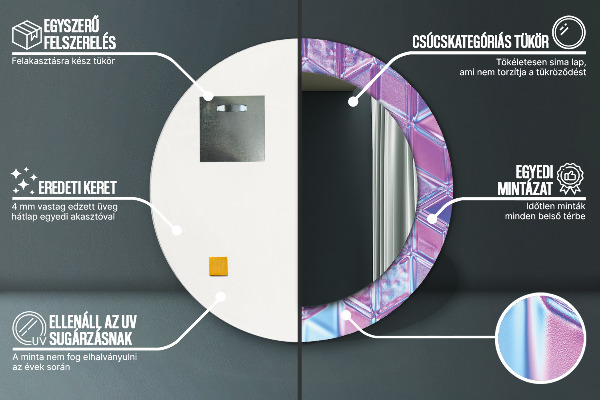 Round wall mirror design Abstract surreal