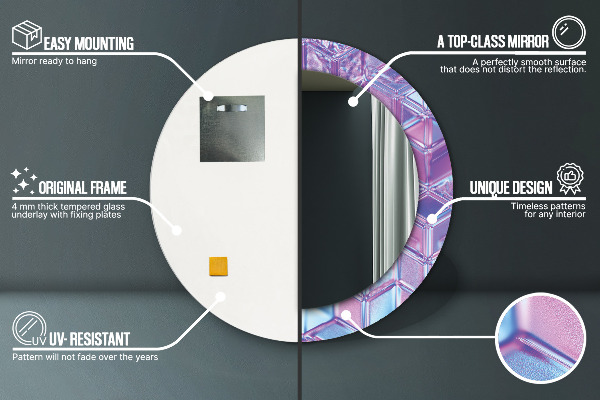 Round wall mirror design Abstract surreal