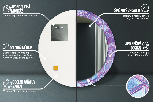 Round wall mirror design Abstract surreal