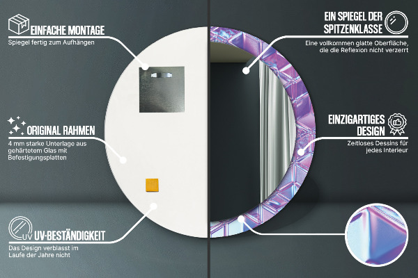 Round wall mirror design Abstract surreal