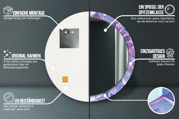 Round wall mirror design Abstract surreal