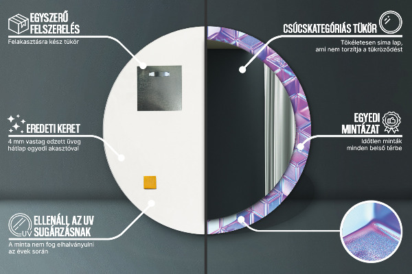 Round wall mirror design Abstract surreal