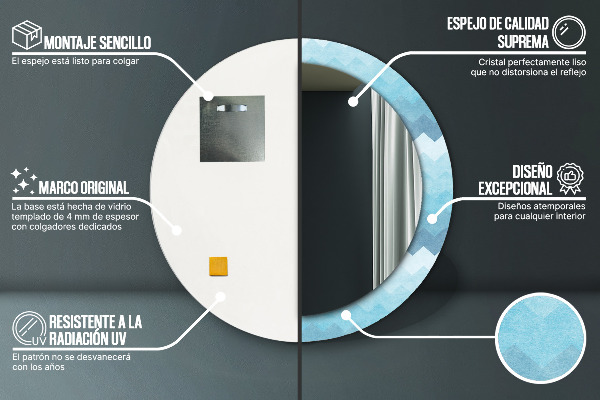 Round wall mirror decor Shoemaker's pattern