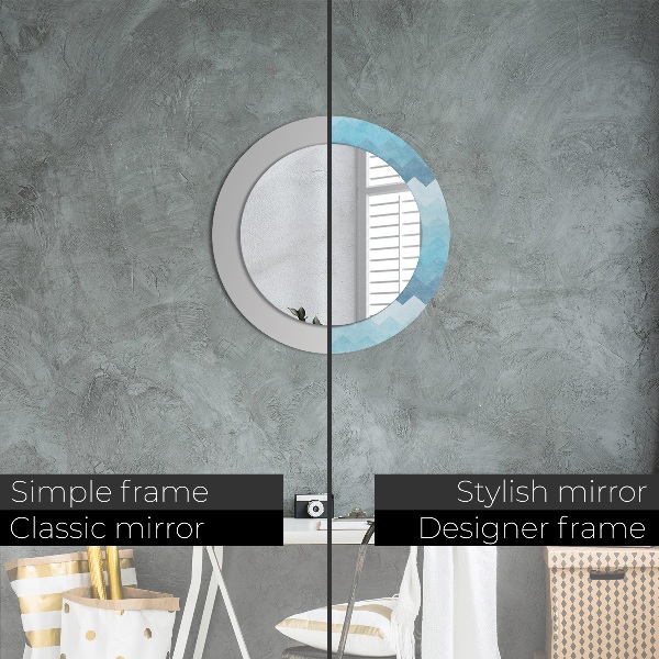 Round wall mirror decor Shoemaker's pattern