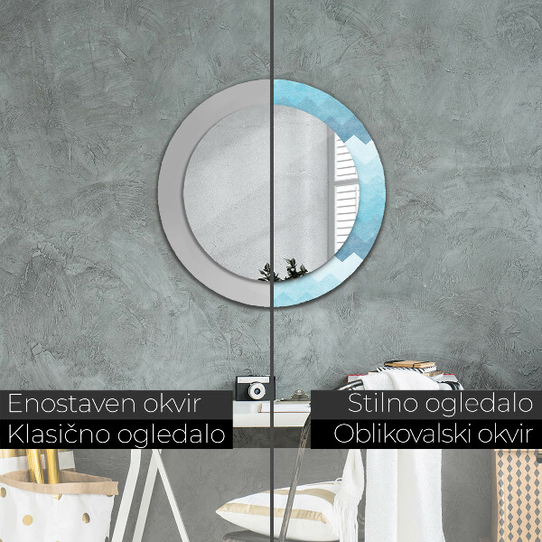 Round wall mirror decor Shoemaker's pattern