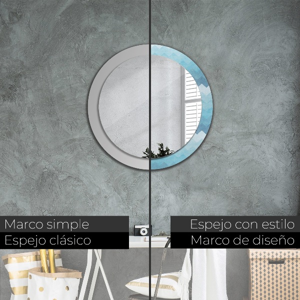 Round wall mirror decor Shoemaker's pattern