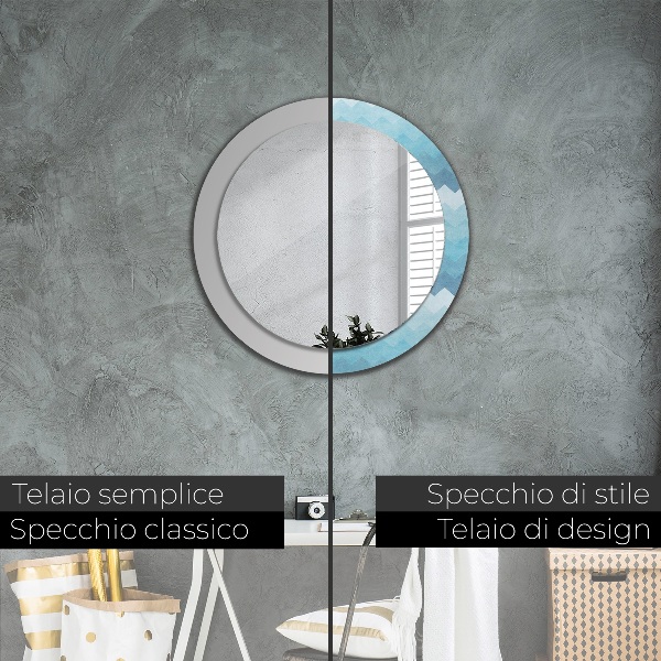 Round wall mirror decor Shoemaker's pattern