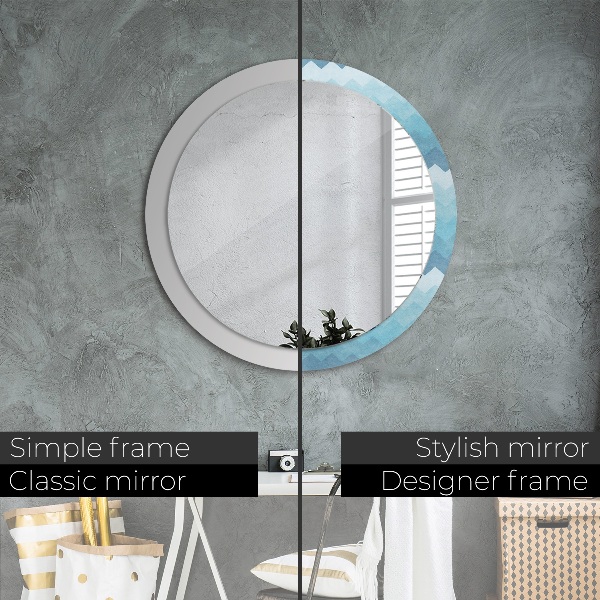 Round wall mirror decor Shoemaker's pattern