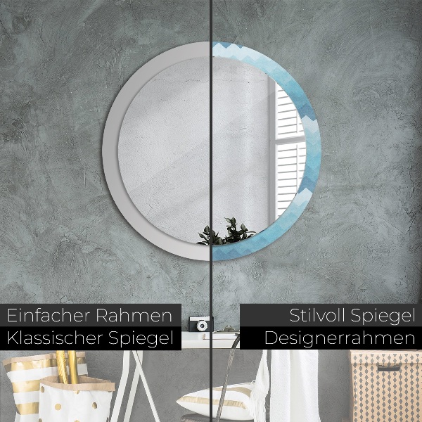 Round wall mirror decor Shoemaker's pattern