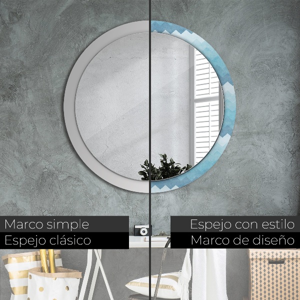 Round wall mirror decor Shoemaker's pattern