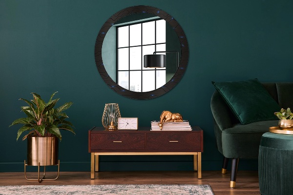 Round decorative mirror Futuristic abstract