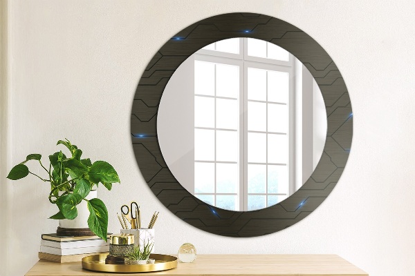 Round decorative mirror Futuristic abstract