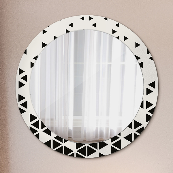 Round printed mirror Abstract geometric
