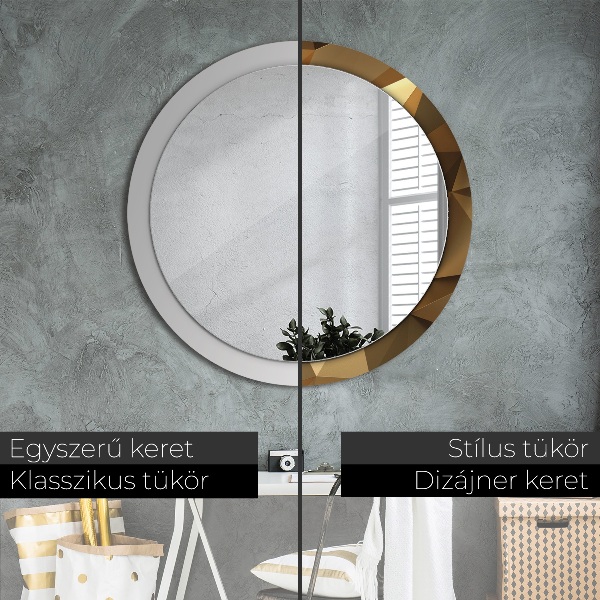 Circle decorative mirror Gold abstraction