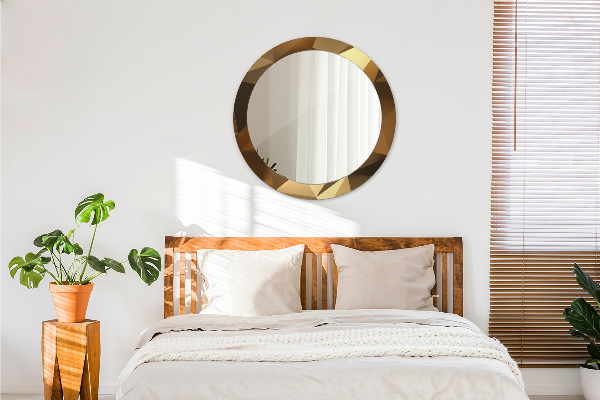 Circle decorative mirror Gold abstraction