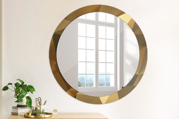 Circle decorative mirror Gold abstraction