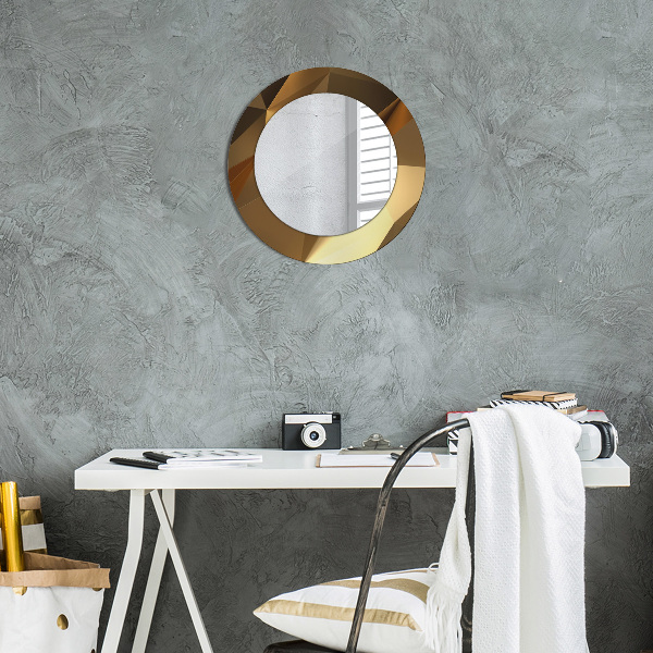 Circle decorative mirror Gold abstraction