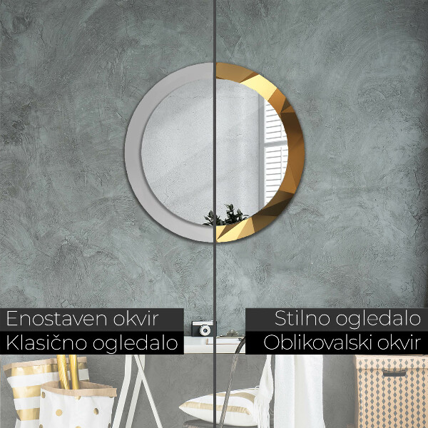 Circle decorative mirror Gold abstraction