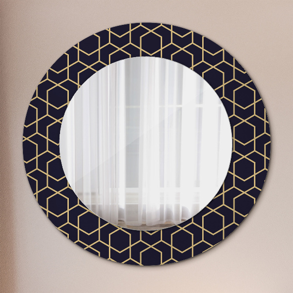 Round wall mirror design Abstract geometric