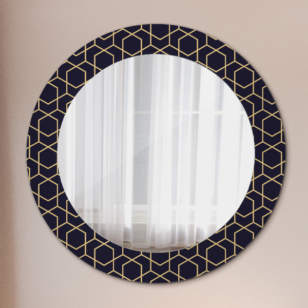 Round wall mirror design Abstract geometric