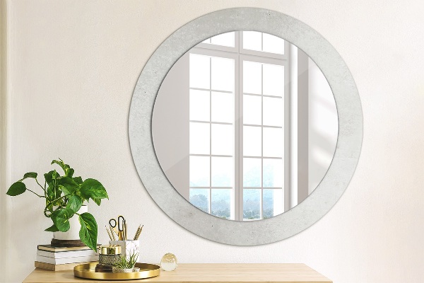 Round wall mirror design Concrete texture