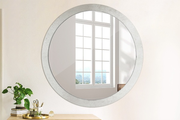 Round wall mirror design Concrete texture